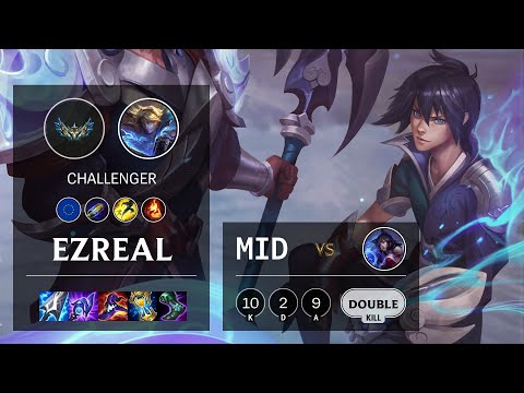 Ezreal Mid vs Ahri - EUW Challenger Patch 12.4
