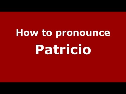 How to pronounce Patricio (Brazilian Portuguese/Brazil)  - PronounceNames.com
