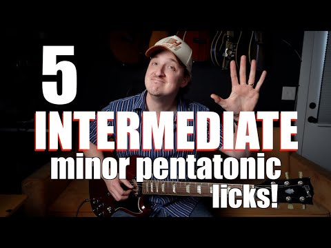 5 Smooth INTERMEDIATE Minor Pentatonic Licks! | Guitar Lesson