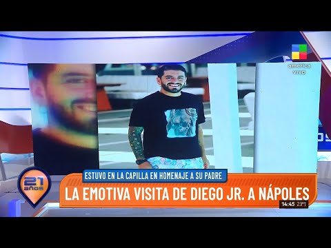La emotiva visita de Diego Jr. a Nápoles