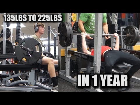 1 YEAR BENCH TRANSFORMATION 135LBS - 225LBS