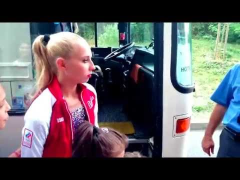 Yana Kudryavtseva gives respect to a couple of her lucky little fans, World Cup Sofia 2015