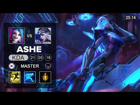 Ashe vs Jinx ADC - KR Master - Patch 25.14 Season 15