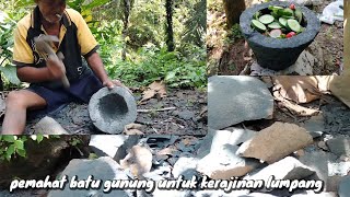 Download lagu Proses pembuatan lesung batu tradisional mp3