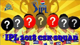 IPL 2018 | Chennai Super Kings Team Squad | CSK Players List | Predicted Squad