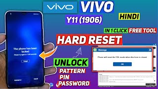 VIVO Y11 (1906) Hard Reset / Pattern Lock Remove With Free Tool 100% in 1 Click Free