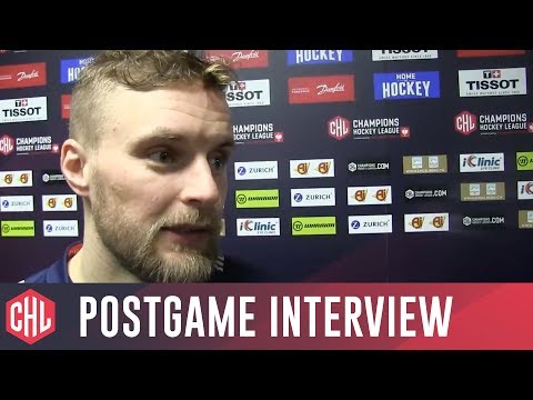 Fredrik Pettersson of ZSC Lions Zurich after a 1–0 win in Liberec