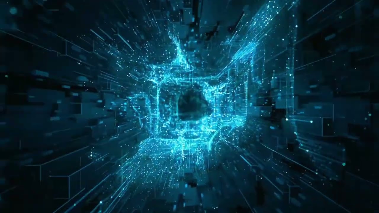 3D loop Technology Data Artificial Intelligence Backgrounds - No Watermark Free iStock Footage Video