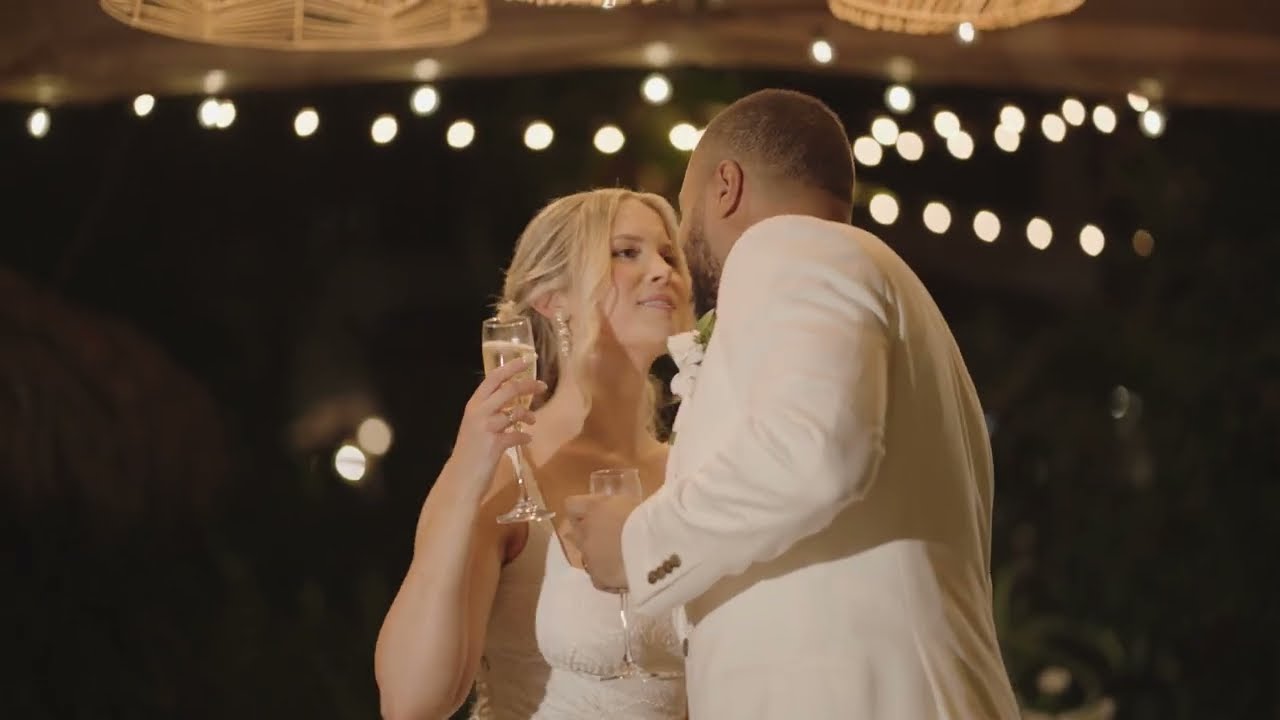 Matching White Wedding Attire • Kelly + Brennan