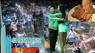 EXPLORING SHENZHEN.. AT NIGHT!💃🏻 Amazing Future City! Nightlife, Sky Bar View & Street Food CHINA