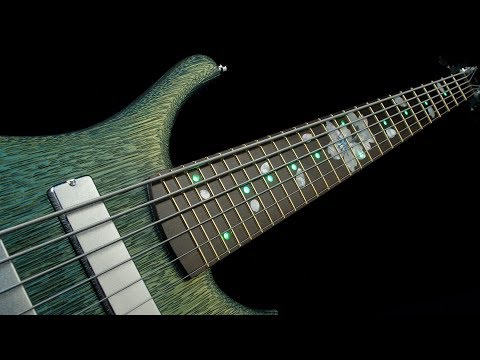 Warwick Custom Shop Masterbuilt - Infinity 6-String Special Sandblasted Green/Yellow/White#16-3319