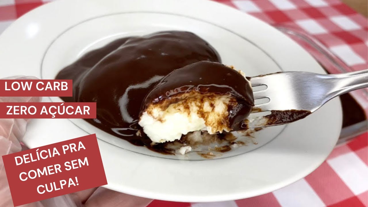 DELÍCIA SEM AÇÚCAR, SEM OVO, SEM FORNO, FÁCIL E RÁPIDA! Sobremesa Low Carb para Diabéticos!