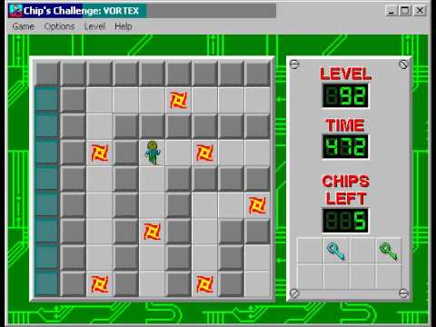 Chip's Challenge 1 Level 92 (Vortex) - 444 seconds