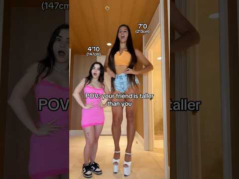 Our height difference is crazy😳 #tall #short
