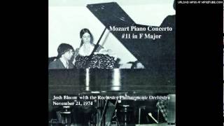Mozart Piano Concerto #11, first movement. Josh Bloom with the Rochester Philharmonic Orchestra