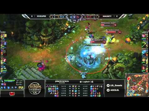 LoL Oceanic S3 Championship - Semi Final -  Team Immunity v Exile 5 Eclipse - Game 1