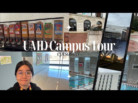 come explore UMD campus with me, dining hall, gym, library | ep 3: UMD exchange diaries |