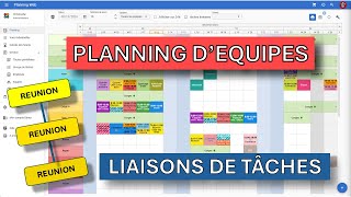Liaisons de tâches dans un planning d'équipes