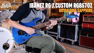 Video thumbnail for No Talking...Just Tones | Ibanez RG8570Z-RBS J-Custom Royal Blue Sapphire by Peach Guitars