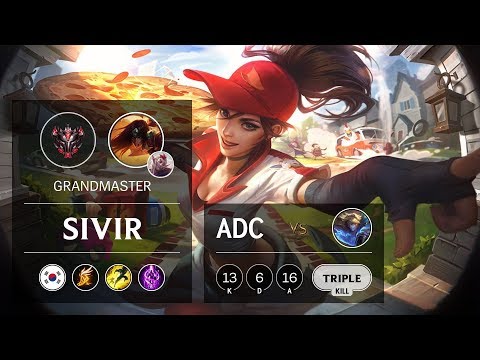 Sivir ADC vs Ezreal - KR Grandmaster Patch 9.21