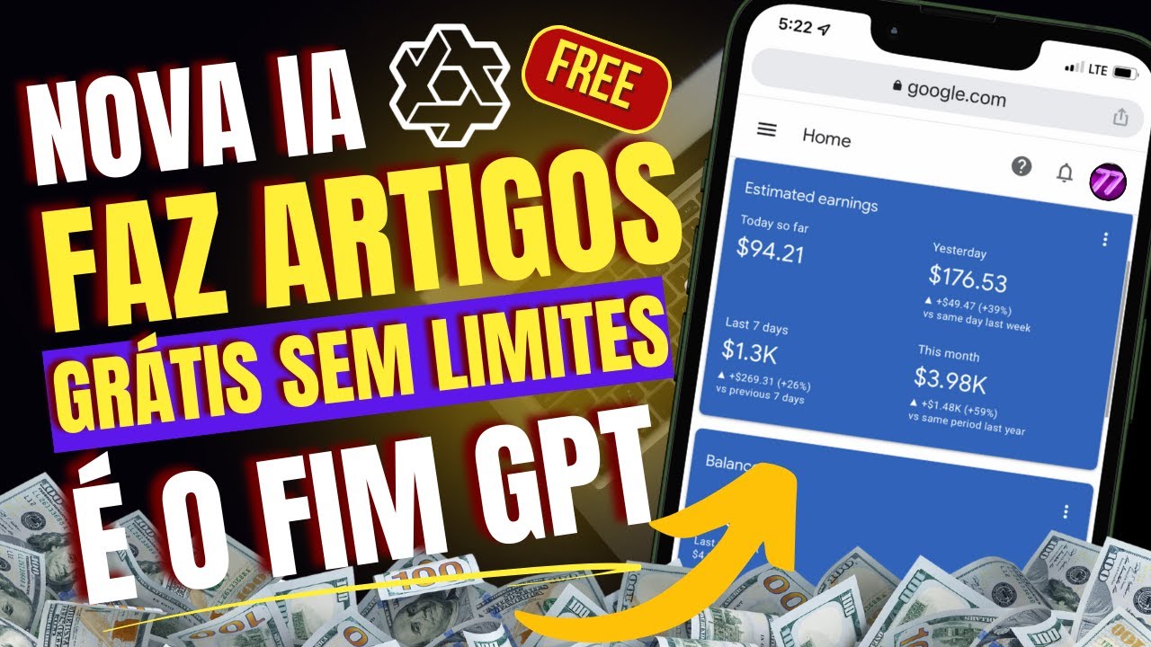 Nova IA CRIAR ARTIGOS grátis SEM LIMITES para MONETIZAR no GOOGLE ADSENSE