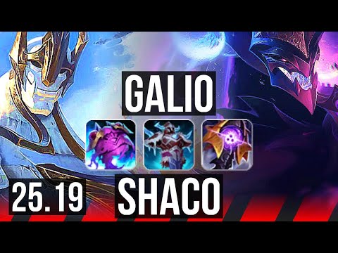 GALIO vs SHACO (TOP) | 8/4/22, 4k comeback | NA Master | 25.19
