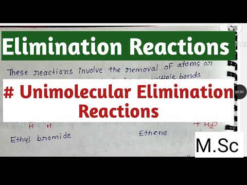 Elimination Reactions # E1 reactions #M.sc
