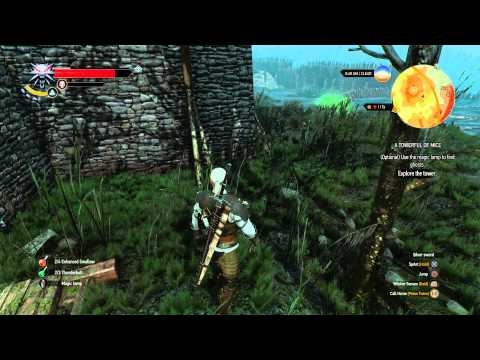 The Witcher 3 - A Towerful of Mice: Use Magic Lamp to Find Ghosts (1st Sequence) Flashback Vision