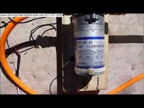 Testing A Shurflo 12 volt Water Pump on a Sprayer Dallas Fort Worth TX DFW