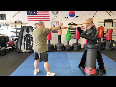 Cane Self Defense with effective methods of a horizontal swing and getting more power out of it.