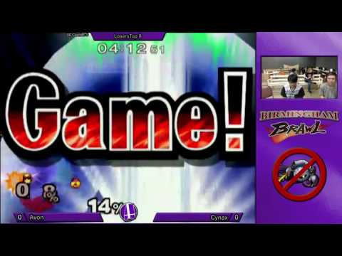 Birmingham Brawl 11 Melee Singles Loser's top 8 - Cynax (Falcon, Falco) vs. Avon (Fox, Sheik, Marth)