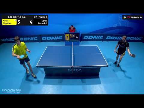 13:15 Anton Shypilov - Serhii Zavinskyi 14.09.2023 TT Euro.Cup Ukraine Professional. TABLE 4
