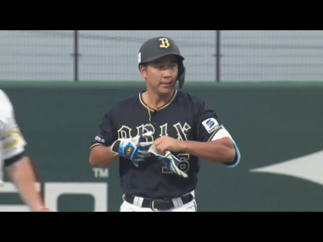 【ファーム】快音残し打球は左中間を破る!! バファローズ・山足達也のタイムリー2ベース!! 2023年7月22日 福岡ソフトバンクホークス 対 オリックス・バファローズ