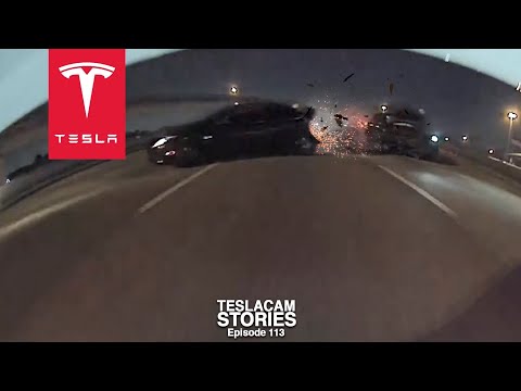 TESLA ROAD RAGE & EXTREME REAR END CRASH | TESLACAM STORIES 113