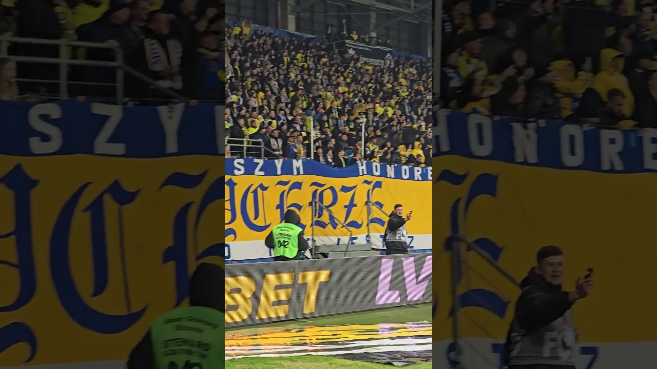 MOTOR LUBLIN FANS AT FULL TIME 🔵🟡 #motorlublin #poland