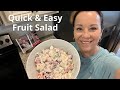 Quick & Easy Fruit Salad | Yogurt salad with frozen fruit