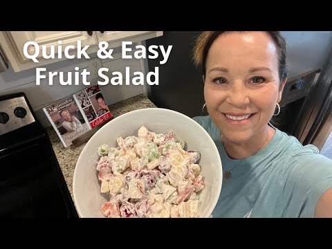 Quick & Easy Fruit Salad | Yogurt salad with frozen fruit