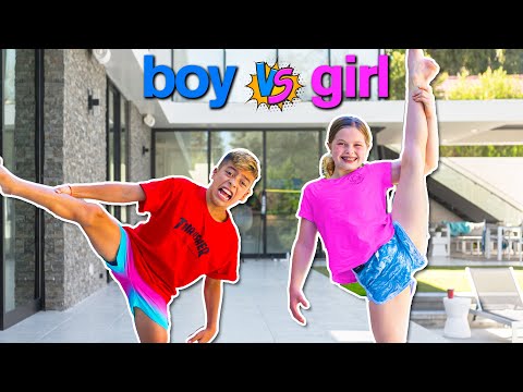 BOY vs GIRL Gymnastics \u0026 Strength Challenge ft/ Royalty Family