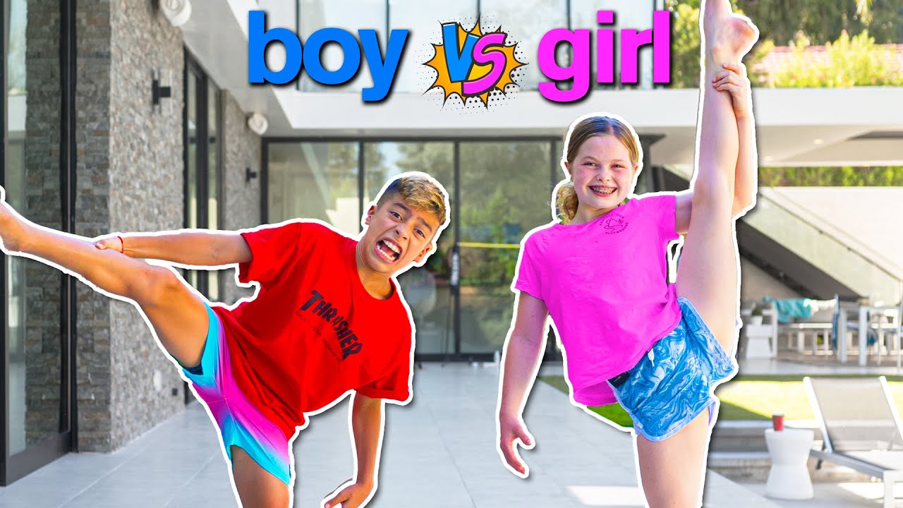 BOY vs GIRL Gymnastics & Strength Challenge ft/ Royalty Family