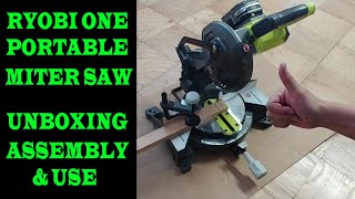 Assembling RYOBI ONE Cordless Miter Saw Unboxing, Assembly, & Use