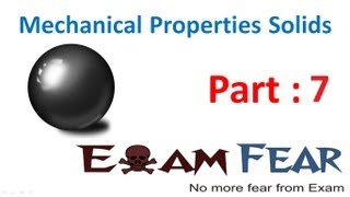 Physics Mechanical Properties of Solids part 7 (Elastic Moduli, youngs modulus) CBSE class 11