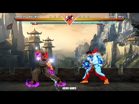 AKUMA OROCHI VS SHIN RYU! EPIC ARINO GAMES COMBAT!