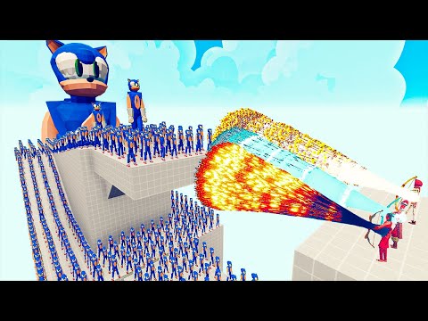 100x SONIC + 2x GIANT vs EVERY GODS - Totally Accurate Battle Simulator TABS