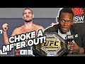 Smacked him in the d*** - Israel Adsanya GOES IN on Sean Strickland! Sends choke a MF'e out warning!