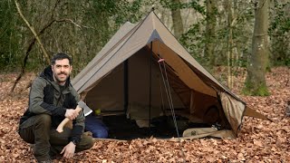 Overnight the ‘Cabin’ Tent - Spring Camping & Cooking on the Fire