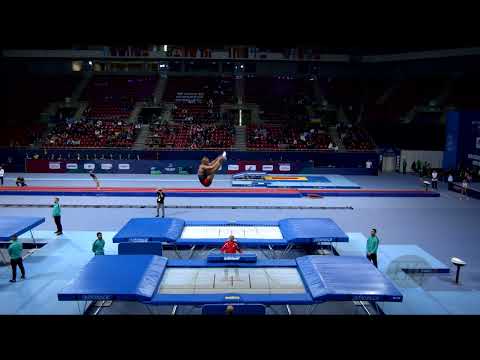 ZAKRZEWSKI Artur (POL) M - 2022 Trampoline Worlds, Sofia (BUL) - Q Trampoline Exercise 1