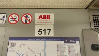 (M1 Line,Old fleet) ABB “Tram” LRV 517 Sakarya to Yenikapi