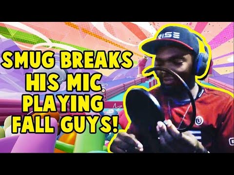 SMUG BREAKS HIS MIC Playing FALL GUYS!