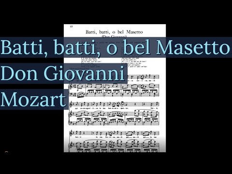 Batti, batti, o bel Masetto Piano Accompaniment Don Giovanni Mozart Karaoke