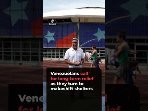 Sports stadium becomes home for victims of the Venezuela earthquakes